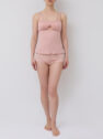 Silk Jersey Bra Cami Set - Powder前